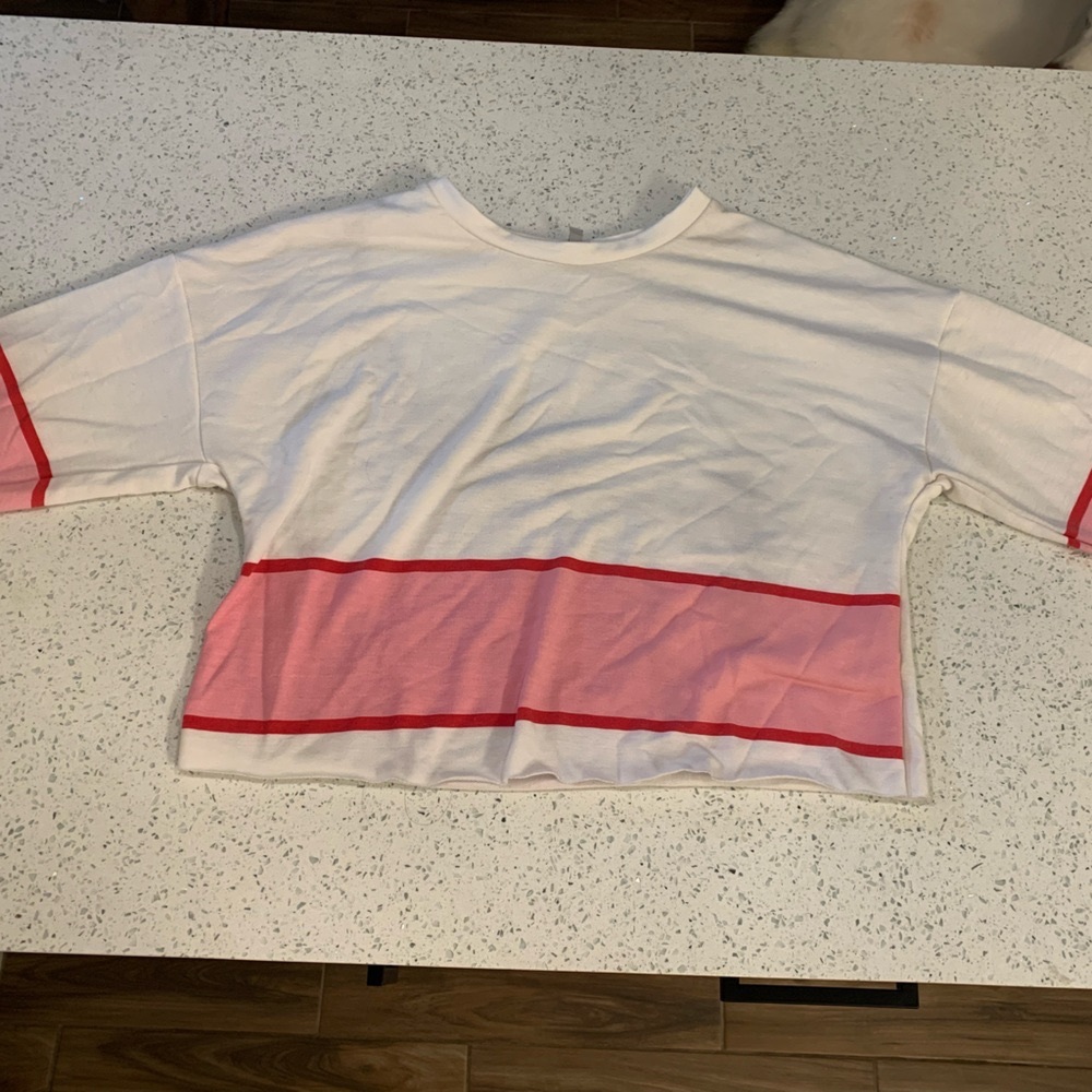 Cropped long sleeve sweater